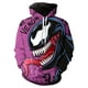 thumbnail image 2 of Sudadera con capucha holgada con estampado 3D de la serie Marvel Super Hero Venom para hombre, suéter deportivo para viajes al aire libre, sudadera informal de moda para hombre, 2 of 4