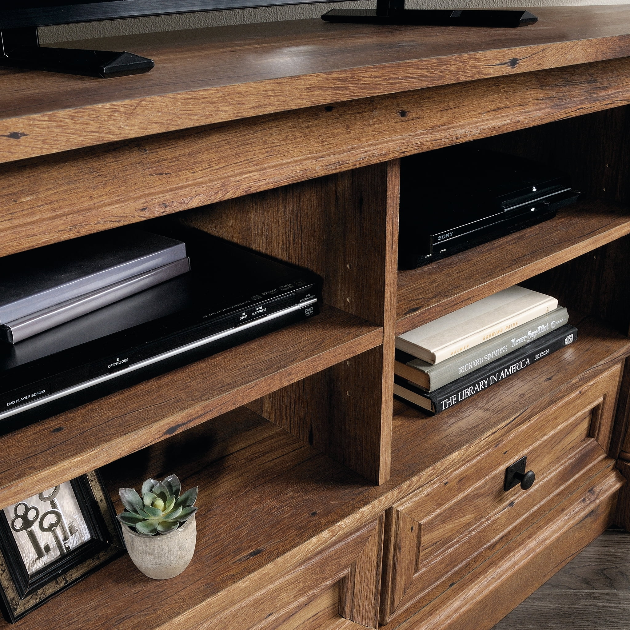 Sauder Palladia Corner TV Stand for TVs up to 60