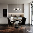 thumbnail image 3 of Hunter - Hepburn 4-light Matte Black, Large Chandelier, Dimmable, Modern Style, Sputnik Shaped, for Bedrooms, Dining, Living Rooms - 19893, 3 of 7