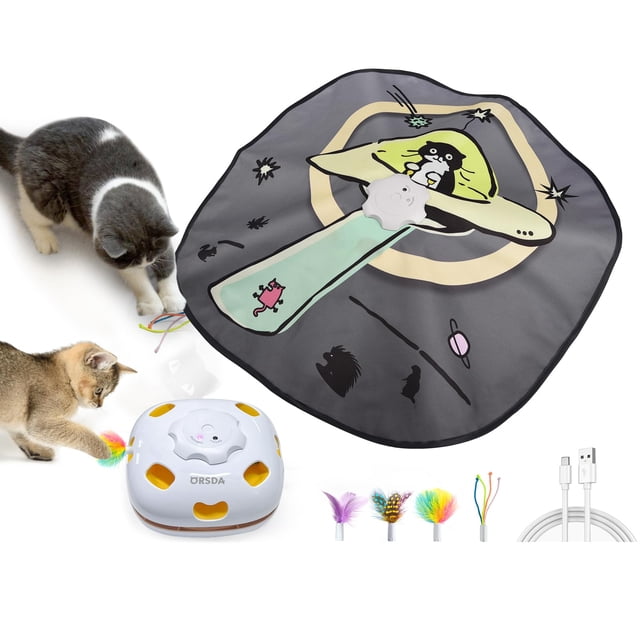 Juguete para gatos ORSDA interactivo automático recargable 4 en 1