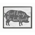 thumbnail image 2 of Stupell Industries Don’t Hog The Bathroom Grey Farm Animal Pun Designed by Daphne Polselli, 2 of 5