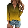 thumbnail image 2 of RYDCOT Womens Summer Tops 3/4 Sleeve Loose Fit Button V-Neck T-Shirt Blouses for Women Casual Spring Fall Clothing Sale or Clearance, 2 of 5