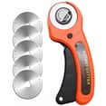 thumbnail image 1 of Rotary Cutter - Fabric Scissors - Rotary Blade - 5x Circular Blades - Fabric Cutter - Ergonomic Design - With Safety Lock, 1 of 3