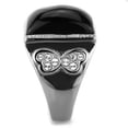 thumbnail image 4 of Luxe Jewelry Designs Stainless Steel Women's Ring with Black Jet Synthetic Glass Stone - Size 9, 4 of 4