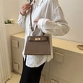thumbnail image 3 of Bolsa De Hombro Bolso de mano para mujer, diseño de cocodrilo, bolsos tipo satchel de cuero PU, elegante embrague (caqui) Tmvgtek Para Estrenar, 3 of 3