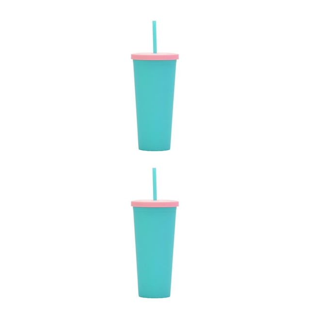 Vaso de plástico de doble capa Toystoory Color caramelo 700 ml