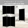 thumbnail image 2 of JVVMNJLK Indoor Room Divider, Portable Office Divider, Convenient Movable(3-Panel), Folding Partition Privacy Screen for Bedroom, Dining Room, Study, 102" W x 19.7" D x 71.3" H, Black, 2 of 5