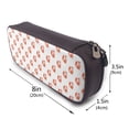 thumbnail image 3 of Lsque Orange Fox Printed Big Capacity PU Leather Pencil Case Large Pencil Pouch Stationery Pen Bag Pencil Holder for Teen, 3 of 6