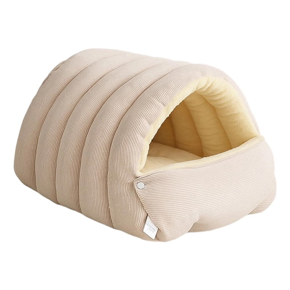 Cat Bed Cave Shelter Plush Material Soft Sleeping Pod for Indoor Cats Kittens and Small Pets Winter Use
