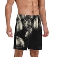 thumbnail image 2 of Balery black Easter eggs Pattern Men's Cotton Knit Pajama Shorts Waistband & Pockets,Short Pajama Pants-X-Large, 2 of 6