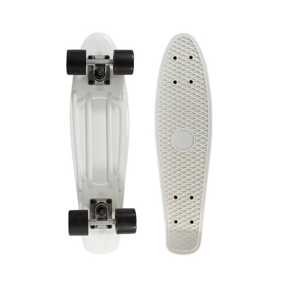 Patineta Para Niños Penny Clásica Blanca LAVIGA Ruedas Lisas Negro Plástico Resistente