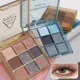 thumbnail image 4 of Paleta de sombra de ojos brillante, sombra de ojos marrón mate en polvo, Punk, negro ahumado, resistente al agua, sombra de ojos mezclable de larga duración, cosmético, 4 of 5
