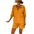 thumbnail image 7 of Gealkoca Women's UPF 50+ Sun Shirts UV Protection Long Sleeve Jacket with Hooded Summer Shorts Set Hiking Fishing Suit Womens Loose Outdoor Sports Set, 7 of 7