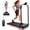 BLACK, variant on Foldable Treadmill with Handle Bar & Incline, 2 in 1 Upgrade Portable Under Desk Walking Pad and Vibration Pad with Remote Control for Home Office Small Spaces
