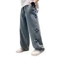 thumbnail image 4 of RUTAYY Toddler Boys Jeans Children Baggy Jeans Cargo Trousers Relaxed Denim Trousers With Elastic Waistband Pants Cute Infants Pants, 4 of 8
