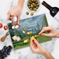 thumbnail image 5 of Yosemite Cutting Board, Yosemite Valley Meadows with Trees Fluffy Clouds Cliff Tourist Attraction Picture, Decorative Tempered Glass Cutting and Serving Board, Small Size, Grey Green, by Ambesonne, 5 of 5
