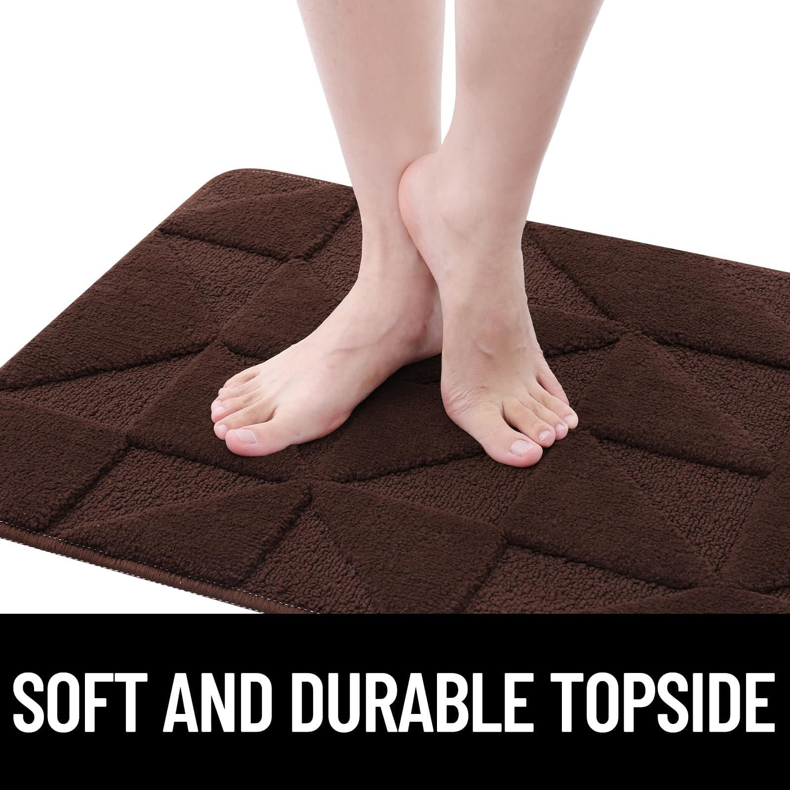 Buganda Indoor Doormats, Absorbent Trapper Dirt Door Mats, Non Slip Low Profile Inside Doormats for Entryway, 24x36, Dark Brown