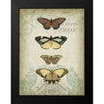 thumbnail image 2 of Goldberger, Jennifer 19x24 Black Modern Framed Museum Art Print Titled - Cartouche and Butterflies I, 2 of 5