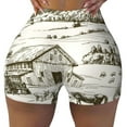 thumbnail image 2 of Pofeuu Farm Animals 2 Print Workout Shorts for Women Scrunch Butt Lifting High Waisted Yoga Gym Seamless Booty Biker Shorts-Medium, 2 of 8