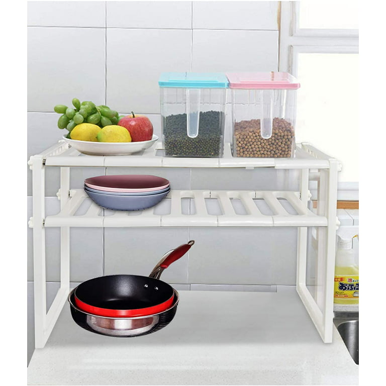 Under Sink Organizer 2 Tier Expandable Shelf Organizer and Storage with 10  Removable Panels for Kitchen, Bathroom 