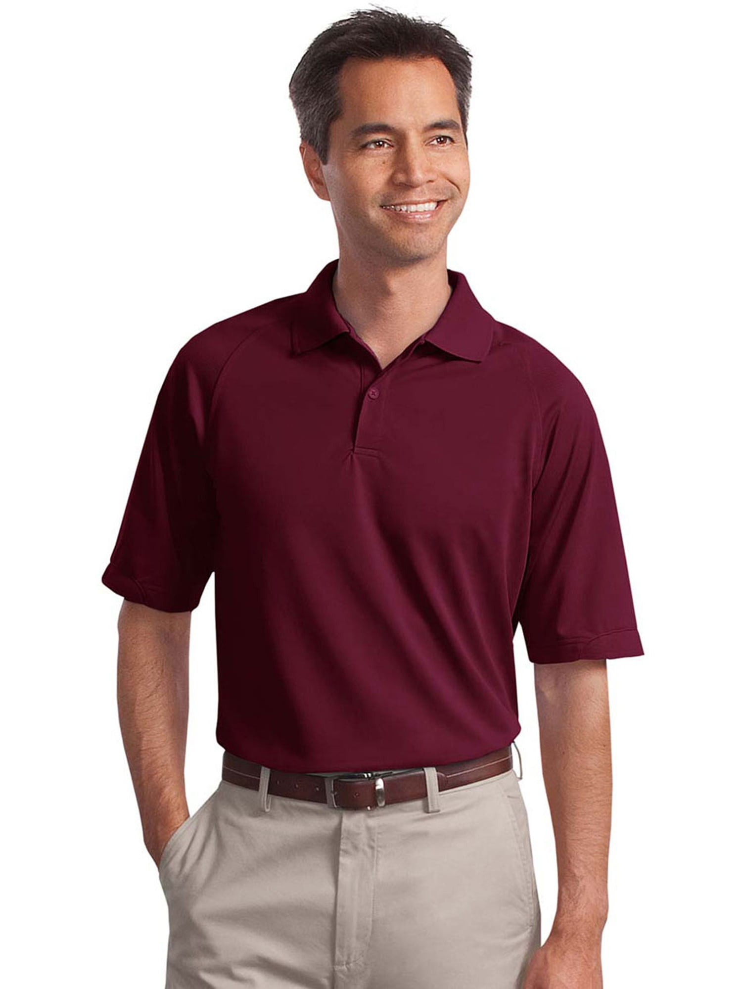 Port Authority Men's Flat Knit Collar Wicking Polo Shirt - Walmart.com