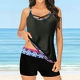 thumbnail image 2 of Traje de baño de dos piezas con tiras en la espalda y estampado conservador para mujer Traje de baño Fridja nalpqowj56265, 2 of 8
