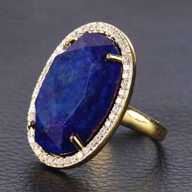 Opening Adjustable Ring Gold Color Plated Crystal CZ Zircon Rings for Women Men