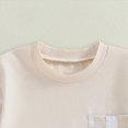 thumbnail image 6 of Summer Outfits for Boys, Casual Sets for Little Boys Checkered Color Block Short Sleeve T-Shirt and Solid Drawstring Shorts Casual Toddler Outfit, 6 of 6