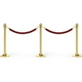 thumbnail image 5 of Uxcell 3.9ft Dark Red Velvet Stanchion Rope, Crowd Control Barrier Rope with Snap Hook, Golden, 5 of 6