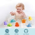 thumbnail image 3 of Juguetes de baño para bebés, 7 piezas de divertidos animales rociadores, juguete de piscina para jugar con agua, juguete para el desarrollo del bebé, juguetes de ducha para niños y niñas, 3 of 5