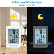 Acurite Weather Station, AMIR Indoor Thermometer with 328ft Remote Sensor Outdoor Thermometer Humidity Gauge for Home Greenhouse Office Bedroom