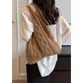 thumbnail image 6 of JUYGO Knitted Hobo Bag Women's Crocheted Shoulder Bag Large Handbags Tote Wool Woven Aesthetic Purse Top Handle Bag, 6 of 8