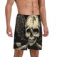 thumbnail image 2 of Fotbe Gothic Winged Skull Pantalones Cortos de Pijama para Hombre, Ropa de Dormir, Pantalones de Pijama Cortos para Hombre-Large, 2 of 6