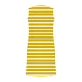 thumbnail image 6 of LYEAA Womens Casual Dresses with Pockets Plus Size Crew Neck Sleeveless Midi Dresses Striped Dressy Pullover Dresses Comfort Vacation Dresses Yellow M, 6 of 6