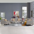 thumbnail image 2 of Modern Contemporary Urban Design Living Room Lounge Club Lobby Armchair and Lovesea and Sofa Set, Fabric, Light Grey Gray, 2 of 8