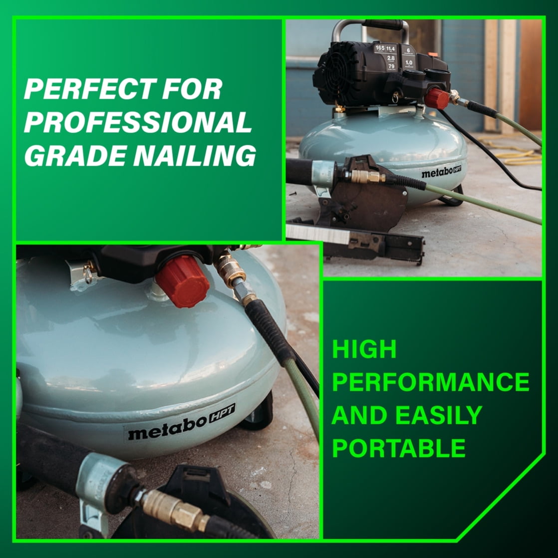 Metabo HPT Pancake 6 Gallon Air Compressor, Oil-Free, EC711S