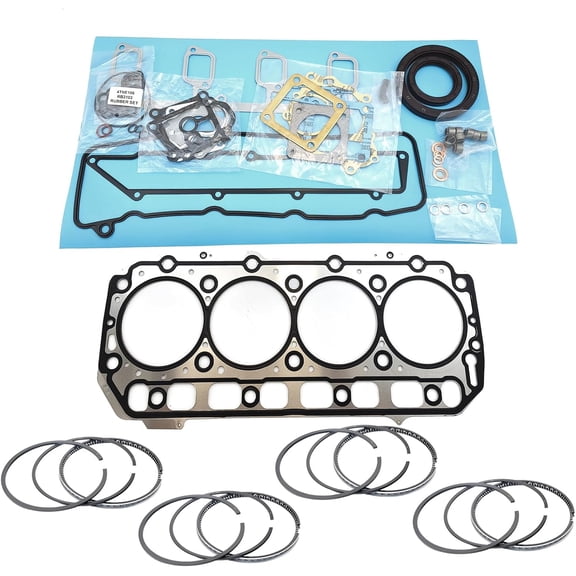4TNE106T Full Gasket Kit   Piston Rings for Yanmar 4TNE106T Engine Gehl SL7600 SL7800 Skid Steer Loader Komatsu S4D106 Engine Excavator STD 4TNE106T piston ring set
