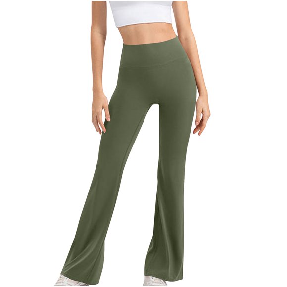 Timegard Yoga Leggings for Women High Waist Bell Bottom Butt Lifting Slim Trackpants Workout Gym Pants