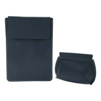 Unique Bargains 1 Set 12" Tablet and Laptop Sleeve with Accessories Pouch Navy Blue