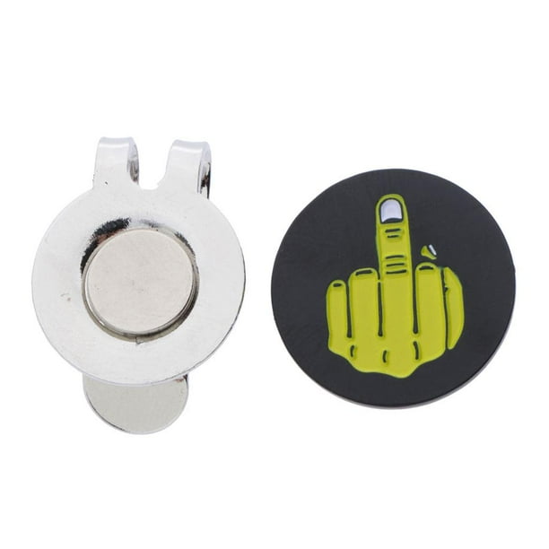 Marcador de bolas de golf de metal con clip magnético para gorra, accesorios para palos de golf. 05