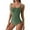 a-31Green9, variant on Womens Square Neck Gathered Bust Ruched Tummy Control One Piece Swimsuit Summer Beach Regular Fit Quick Dry Swim Bath Suits For Ladies Black L