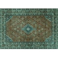 thumbnail image 1 of Ahgly Company Indoor Rectangle Persian Turquoise Blue Traditional Area Rugs, 4' x 6', 1 of 4