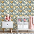 thumbnail image 3 of Farmhouse Peel and Stick Wallpaper 23.6in x 9.8ft Chickens Eggs Floral Blue Contact Paper Vinyl Waterproof Self Adhesive Wall Paper for Bedroom Shelf Cabinet Renter Friendly, 3 of 8