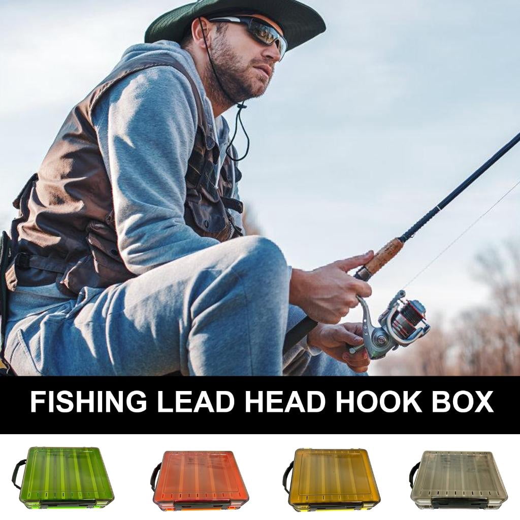 Yihuala Lures Baits Hook Storage Case Tackle Organizers Clear Terminals Fishing Tackle Box Fishing Hook Storage Box