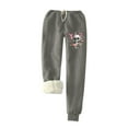 thumbnail image 3 of Bzhegqhd Women's Halloween Print Pajama Set Long Sleeve Round Neck Fleece Lined Top with Pocket and Drawstring Jogger Pants Warm Nightwear Costume Party Loungewear, 3 of 5