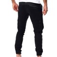 thumbnail image 6 of Njoeus Mens Cargo Pants Mens Work Pants Casual Men's Retractable Pants Cargo Pocket Lace-Up Casual Leggings Full Length Pants Casual On Clearance, 6 of 6