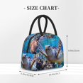thumbnail image 2 of Daiia Sea Turtle Swims Pattern Lunch Bag , Insulated Lunch Box, Small Leakproof Cooler Food Lunch Containers Reusable High Capacity Lunch Tote Bags-One Size, 2 of 6