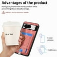 thumbnail image 4 of Dteck Case for Google Pixel 8 with Stand,2 in 1 Detachable Magnetic Leather Card Slot Wallet Case Ring Holder Kickstand Protective Shockproof Back Cover for Google Pixel 8,Pink, 4 of 10