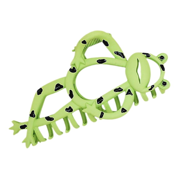 OFFIGAM Fun Frog Shape Large Hair Claw Clip for Thick Hair Wedding and Styling Accessory Green
