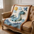 thumbnail image 2 of huayou Cute Dinosaur Blanket, Soft, Lightweight, Comfy, for Camping, Hotel, Living Room, Home Decor, 2 of 5